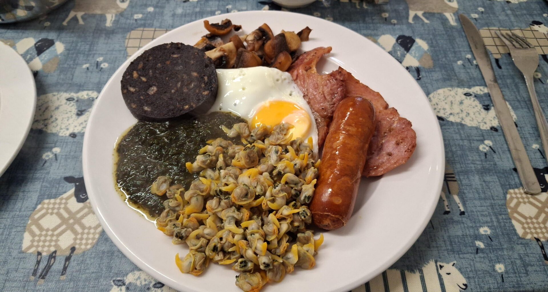 Welsh breakfast, Granary Farm Cafe, Port Eynon. £8.50 with tea.