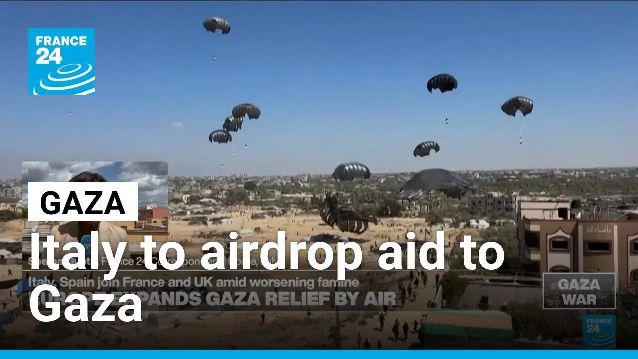 Italy to begin air drops of aid into Gaza, minister says • FRANCE 24 English