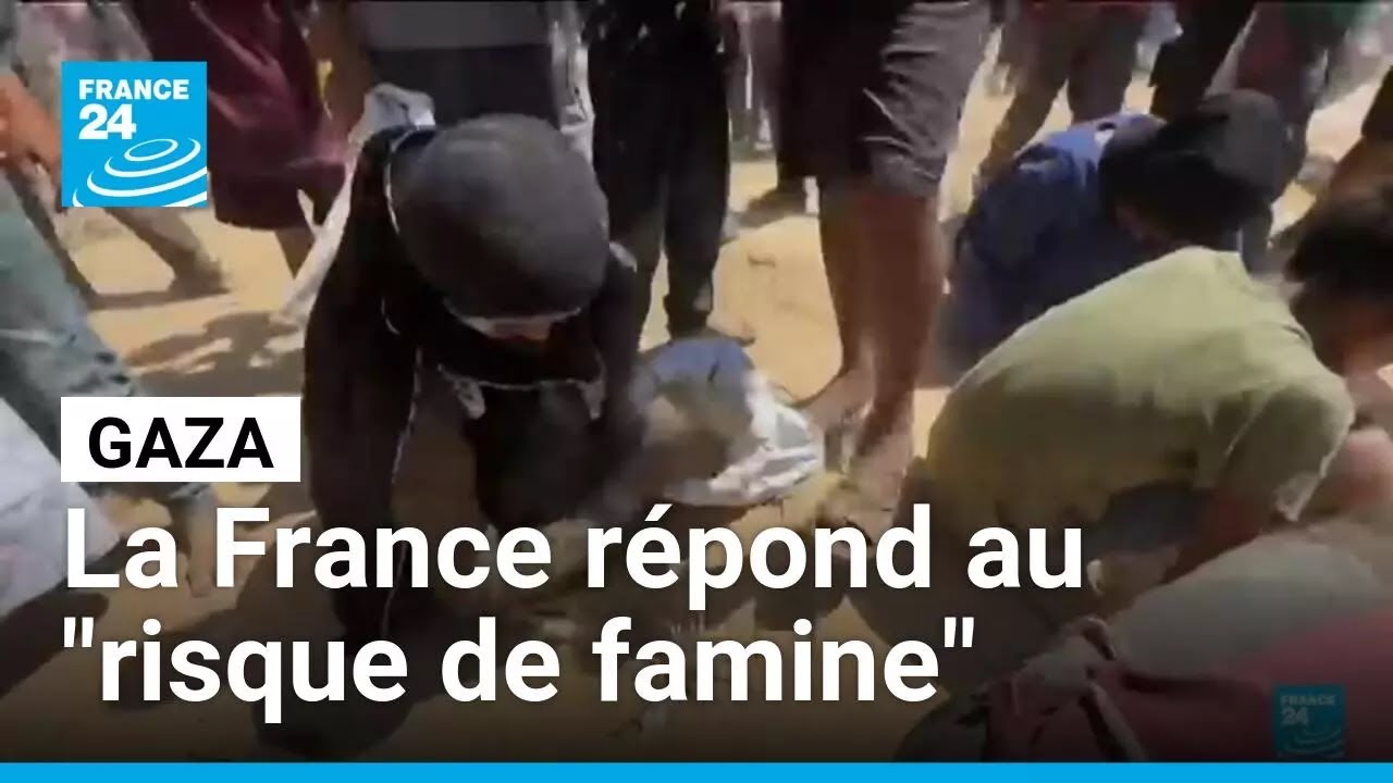 Gaza: la France a mené sa première opération "de largage de vivres" • FRANCE 24