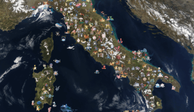 Se l'Italia fosse una regione Pokémon (Ho provato a immaginare la distribuzione della maggior parte dei pokémon sul territorio Italiano.. c'è qualche Easter Egg)