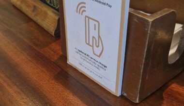 Service charge for ordering at the bar