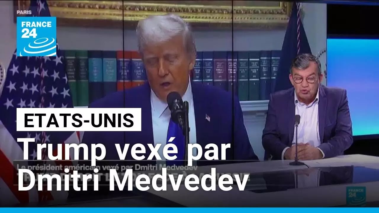 Donald Trump durcit le ton face à la Russie vexé par Dmitri Medvedev • FRANCE 24