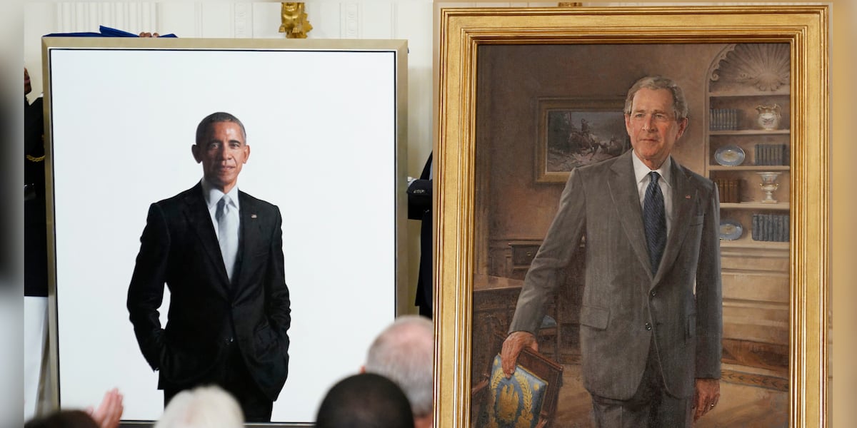 Trump moves Obama, Bush portraits to hidden stairwell in White House