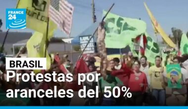 Protestas en Brasil por aranceles del 50% de Trump