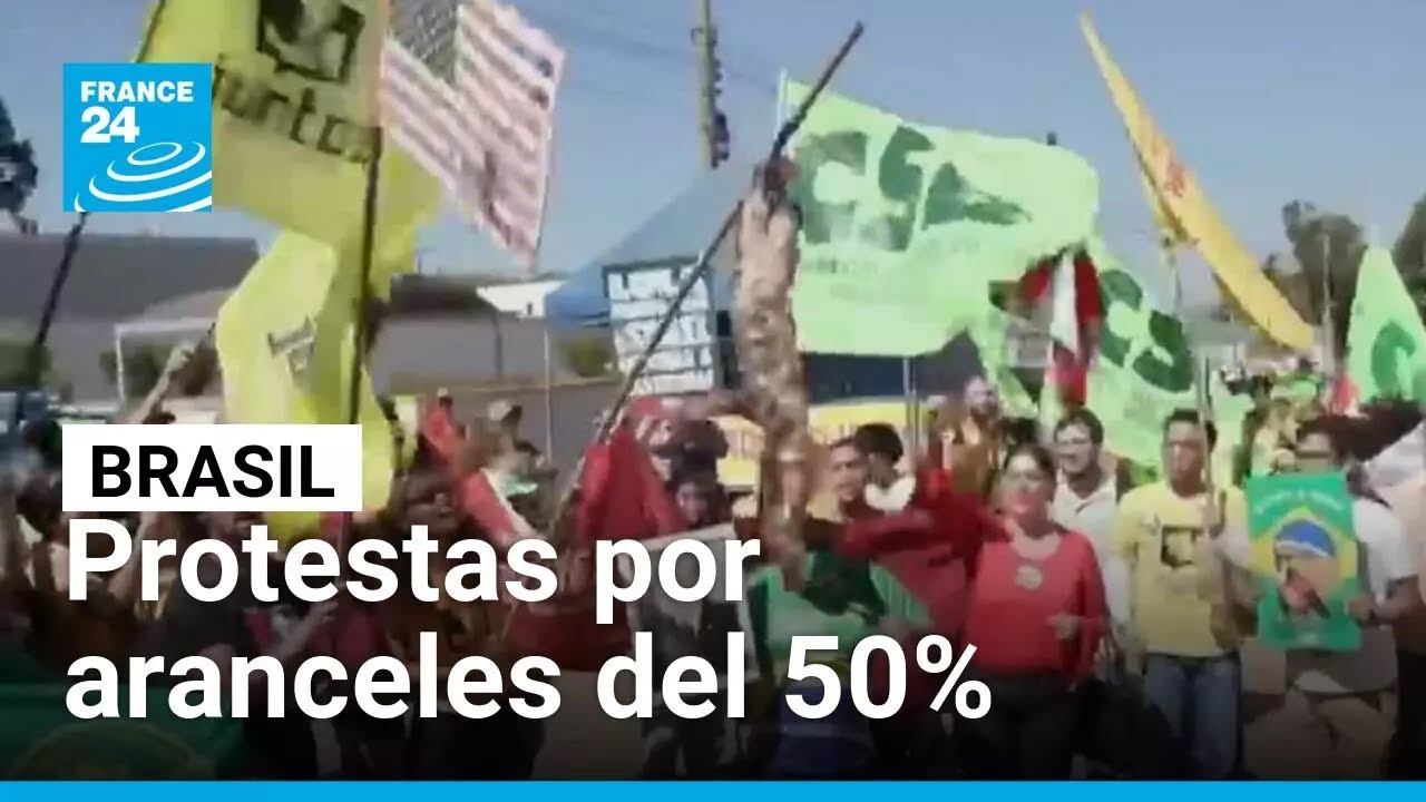 Protestas en Brasil por aranceles del 50% de Trump