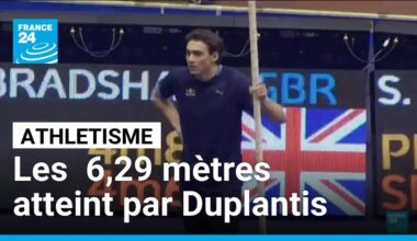 Athlétisme : Duplantis toujours plus haut avec un 13e record du monde à 6,29 m • FRANCE 24