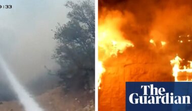 Bodycam footage shows firefighters tackling Turkey wildfire – video | Wildfires