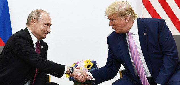(FILES) US President Donald Trump (R) attends a meeting with Russia's President Vladimir Putin during the G20 summit in Osaka on June 28, 2019. US President Donald Trump and Russian counterpart Vladimir Putin could meet for a summit as early as next week, the Kremlin said on August 7, 2025. The meeting would be the first between a sitting US and Russian president since Joe Biden met Putin in Geneva in June 2021, and comes as Trump seeks to broker an end to Russia's military assault on Ukraine. (Photo by Brendan Smialowski / AFP) (Photo by BRENDAN SMIALOWSKI/AFP via Getty Images)