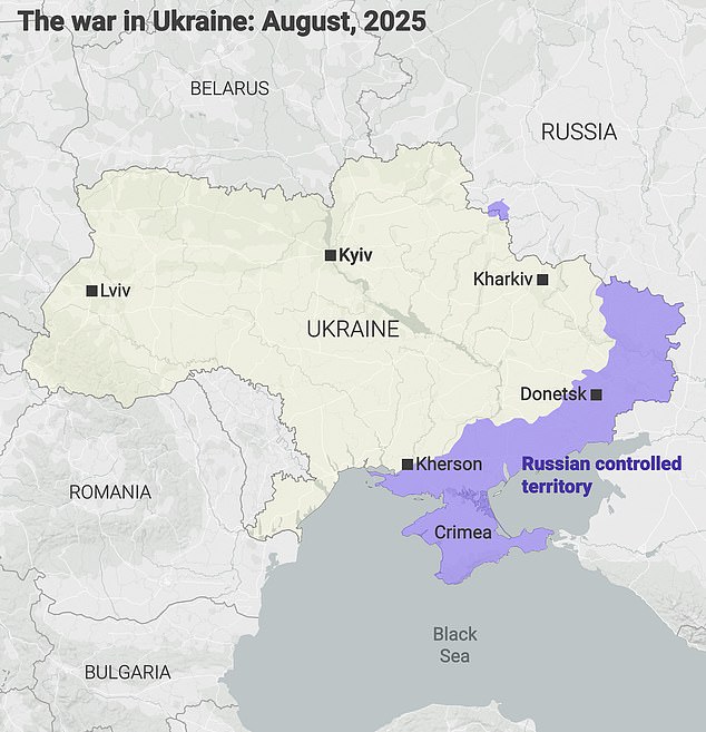 METRO GRAPHICSRussia Ukraine territory map Aug 2025