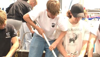 Students take part in a two-week intensive course to become commercial fishers