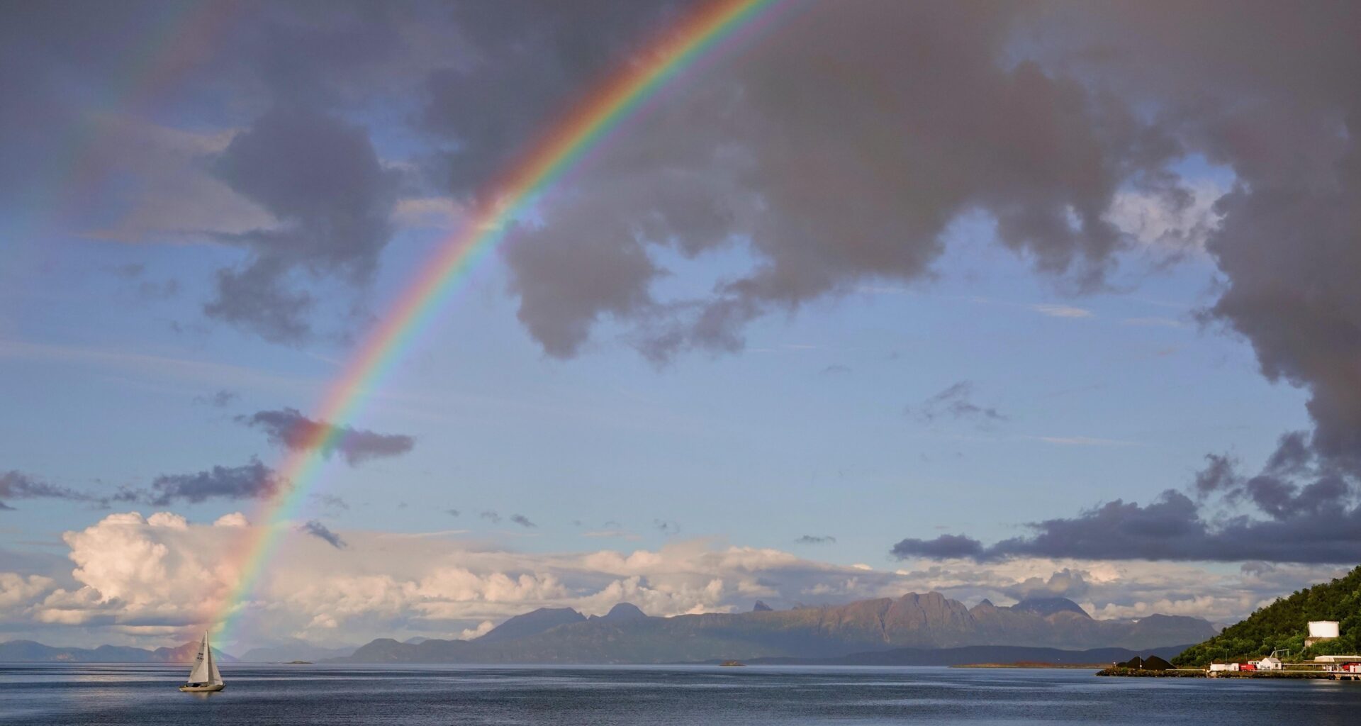 From Harstad overlooking the Vågsfjord