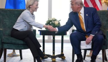 Trump, EU’s von der Leyen discuss plight of children in war