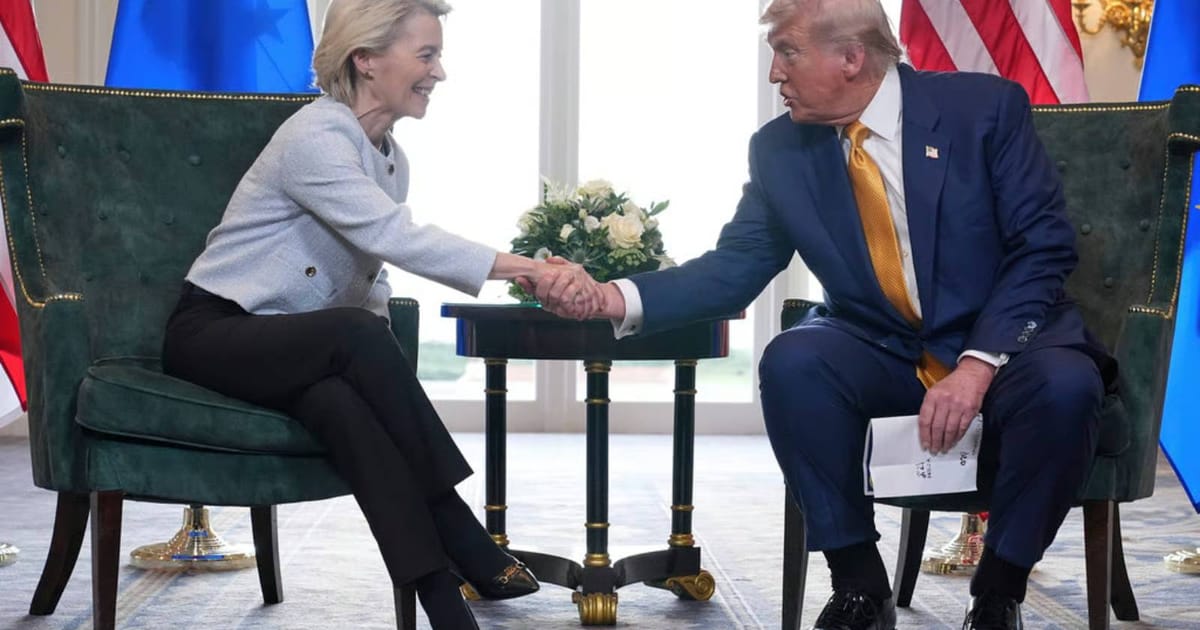 Trump, EU’s von der Leyen discuss plight of children in war