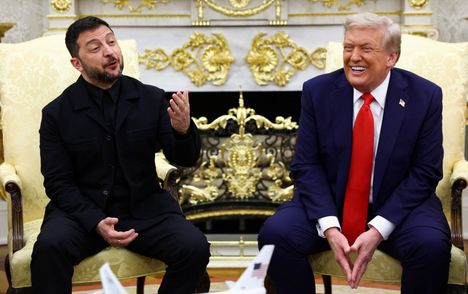 Zelenskyin kommentit saivat koko lehdistön ja Trumpin nauramaan.