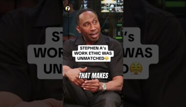 Stephen A's Work ETHIC Is UNMATCHED