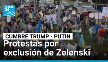 Protestas en Alaska por exclusión de Zelenski en cumbre Trump - Putin • FRANCE 24 Español