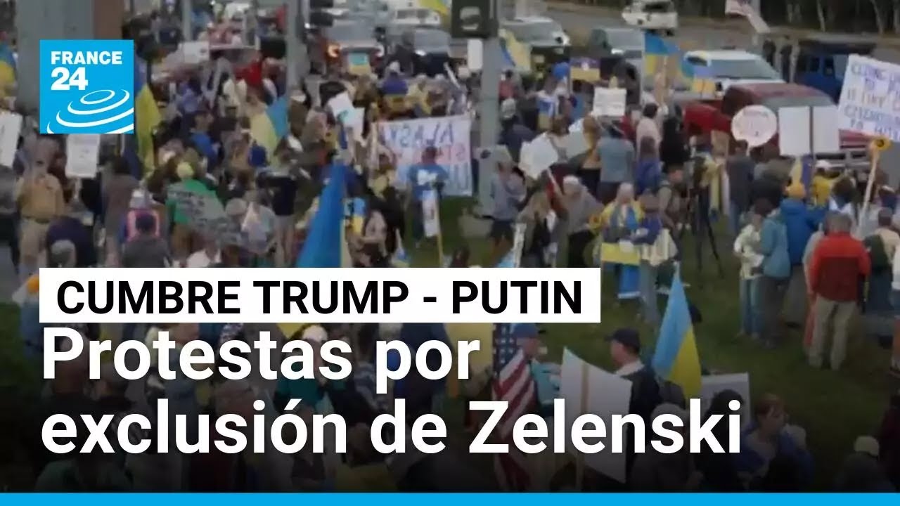 Protestas en Alaska por exclusión de Zelenski en cumbre Trump - Putin • FRANCE 24 Español