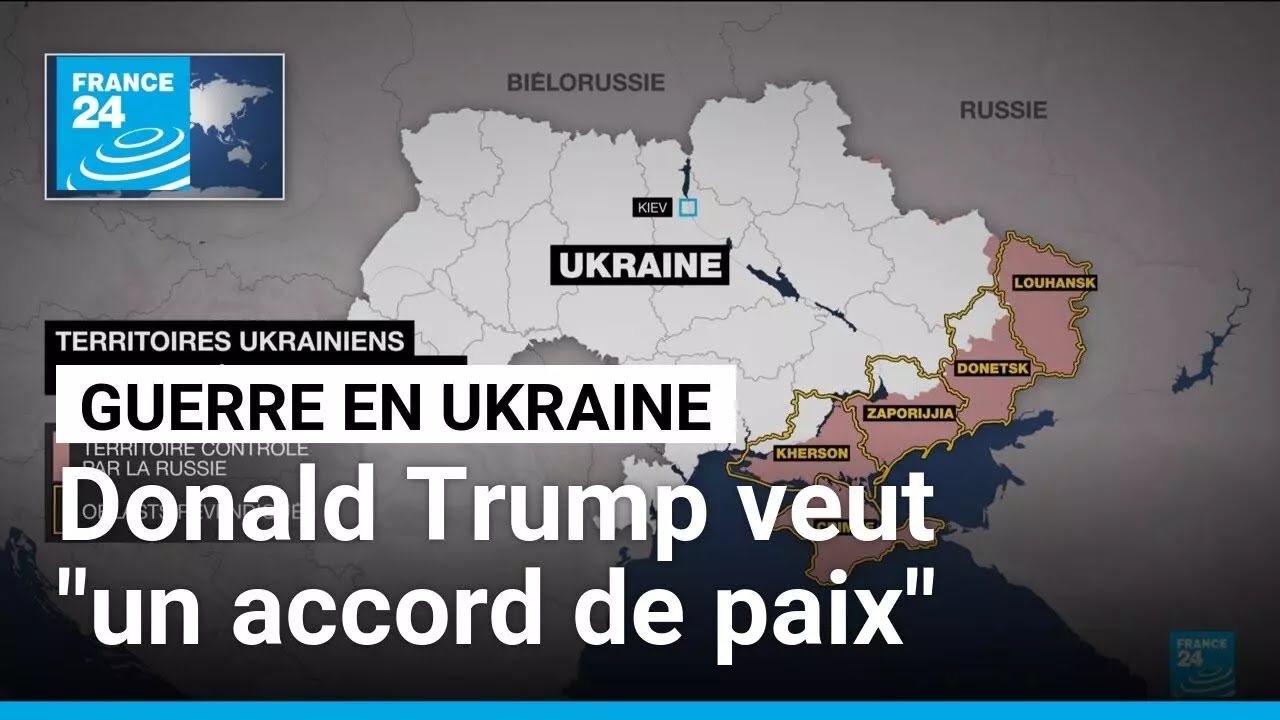 Guerre en Ukraine : Donald Trump veut "un accord de paix" plutôt qu'un cessez-le-feu • FRANCE 24
