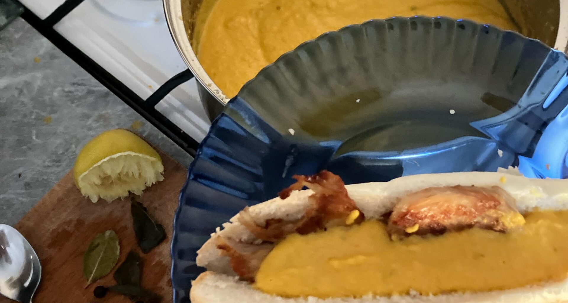 Kebab svíčková v rohlíku