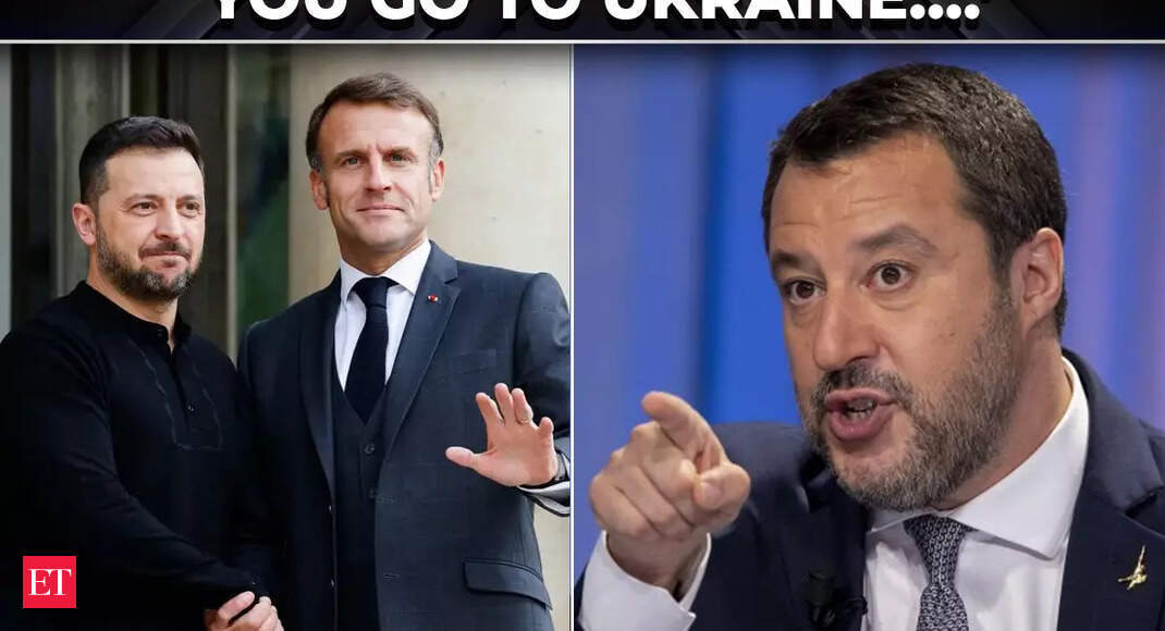 'Get lost! You go there': Italy’s Dy PM Salvini slams Macron over call to deploy troops to Ukraine - The Economic Times Video