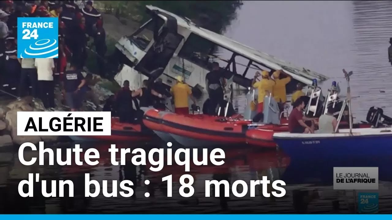 Chute tragique d'un bus en Algérie dans le fleuve Oued El Harrach : au moins 18 morts • FRANCE 24