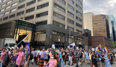Marchers call on Canada to 'step up' and support trans rights, refugees