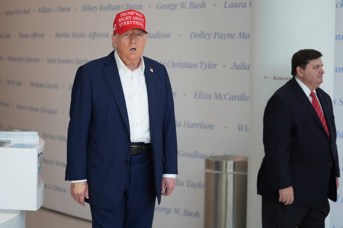 Trump’s hand makeup has returned after questions about president’s health over swollen ankle sightings