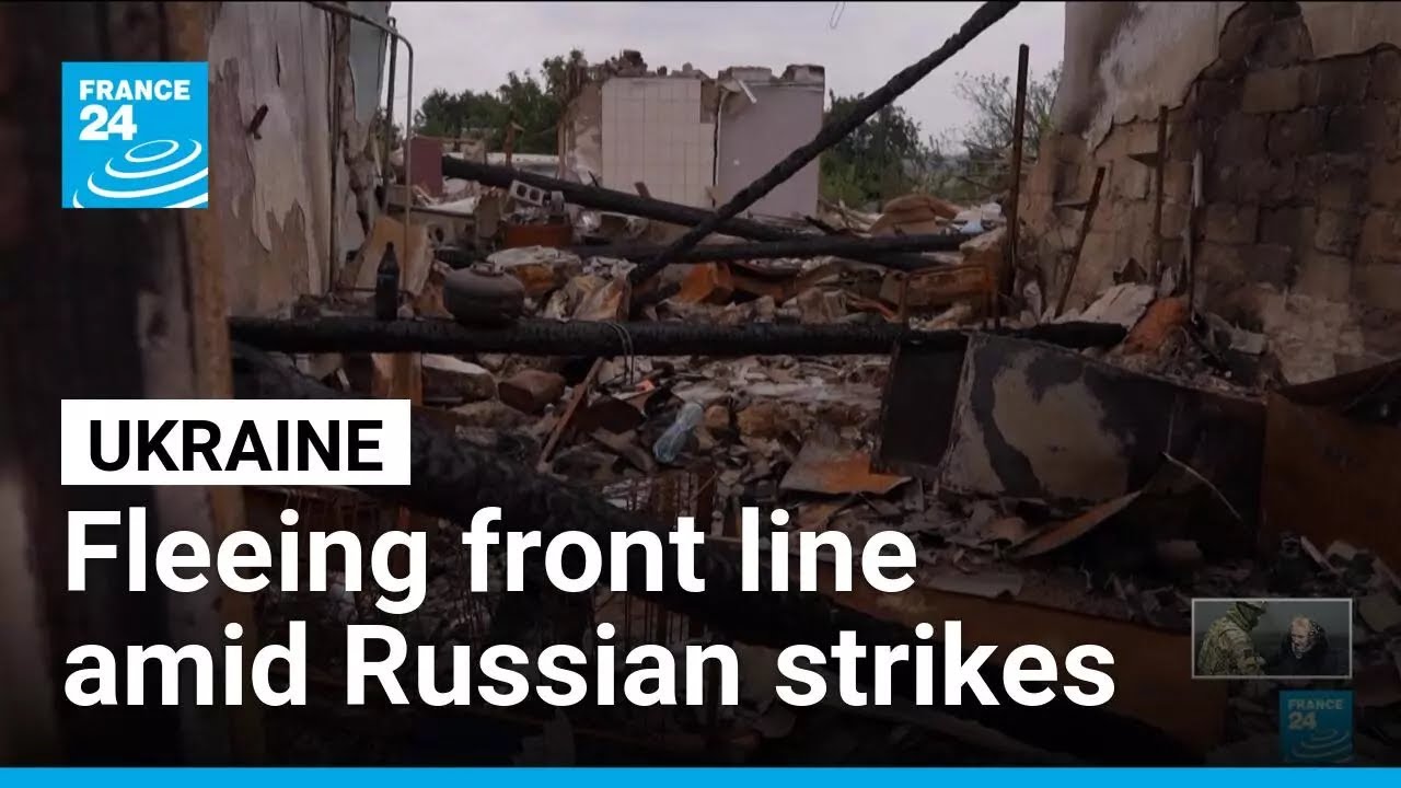 Ukrainians flee front line amid Russian drone strikes • FRANCE 24 English
