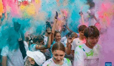 Color Run held in Jurmala, Latvia-Xinhua