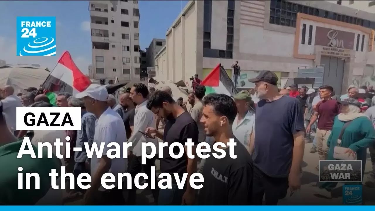Anti-war protest in Gaza City as Israel prepares offensive • FRANCE 24 English