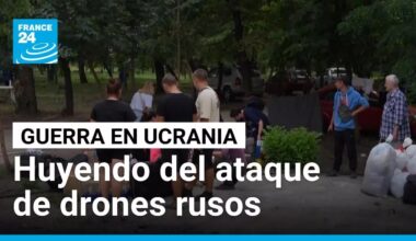 Ucranianos huyen de la línea del frente en medio de los ataques con drones rusos • FRANCE 24