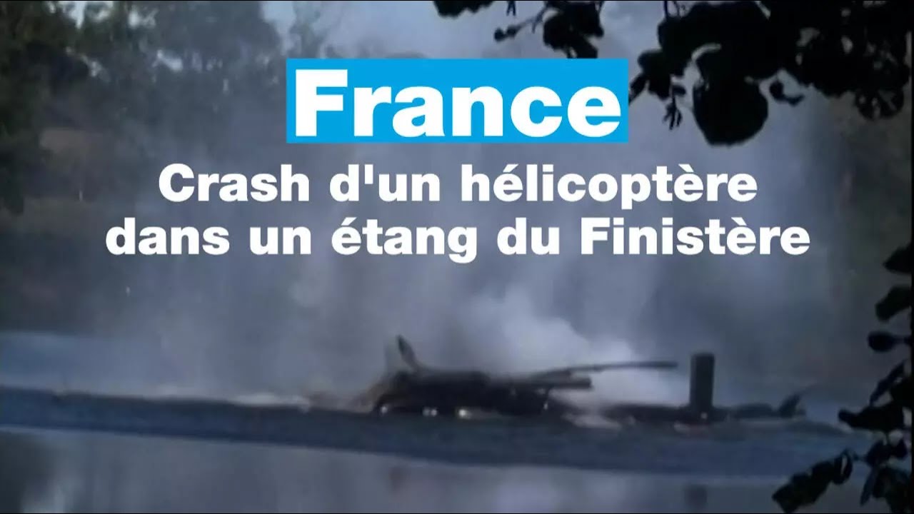 France : crash d'un hélicoptère dans un étang du Finistère • FRANCE 24