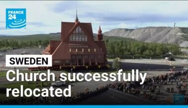 Wooden Swedish church successfully relocated • FRANCE 24 English