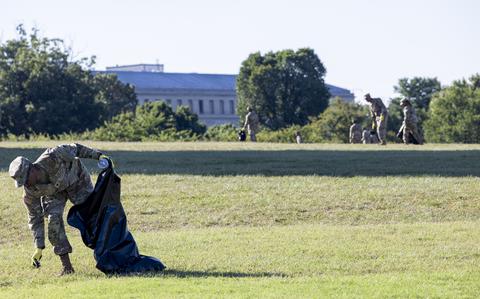 National Guard troops patrolling Washington take on beautification tasks