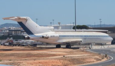 Hoje aprendi que, desde 2007, há um Boeing 727-100 retido no aeroporto de Faro a pedido do Tribunal Penal Internacional