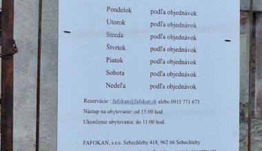 Ked sa chcete ubytovat vo fafokane, jedine tel. c., ku ktoremu sa dopratate je na tabuli v sebechleboch. Nech sa paci