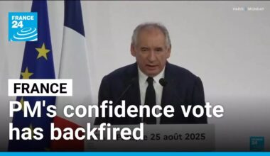 France plunges back into crisis after PM Bayrou's confidence vote backfires • FRANCE 24 English