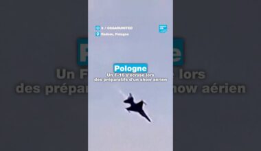 💥Le pilote d'un F-16 de l'armée de l'air polonaise décède dans le crash de son appareil