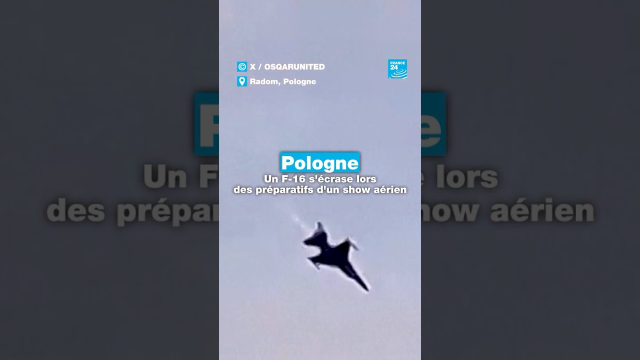 💥Le pilote d'un F-16 de l'armée de l'air polonaise décède dans le crash de son appareil