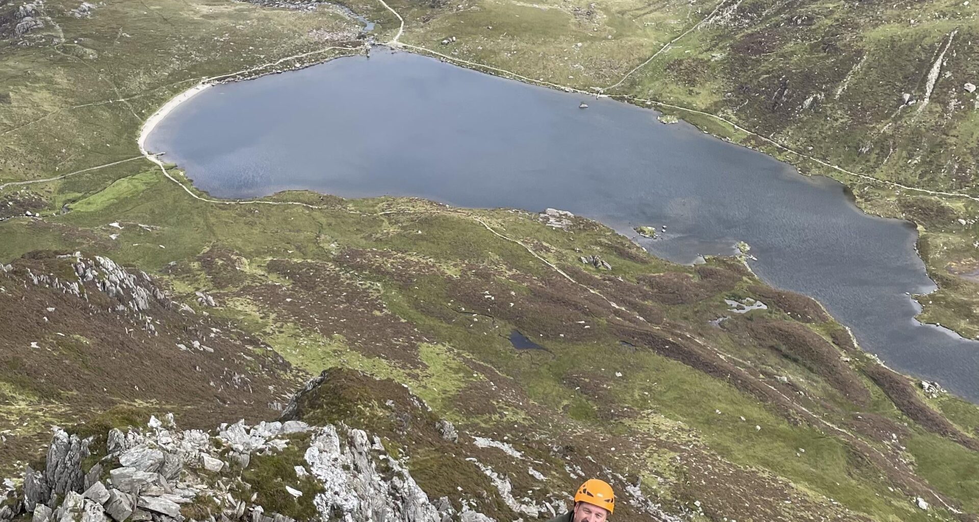 Veiw from the eastern ridge of y garn (my dad in the photo)