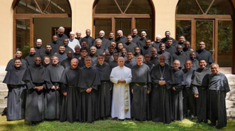 Pope with his Augustinian confreres, 2 June 2025  ©Osafund - Fondazione Agostiniani nel Mondo