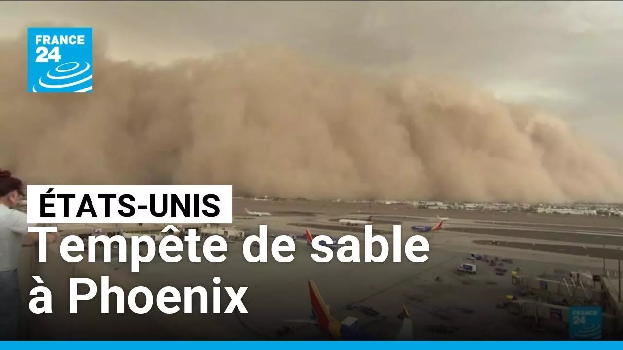 États-Unis : une tempête de sable spectaculaire traverse la ville de Phoenix • FRANCE 24