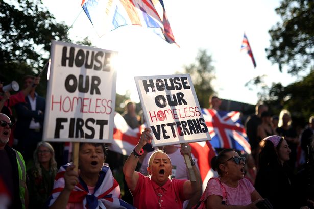 Protest at Cresta Court hotel against housing of Asylum Seekers by the government. 
