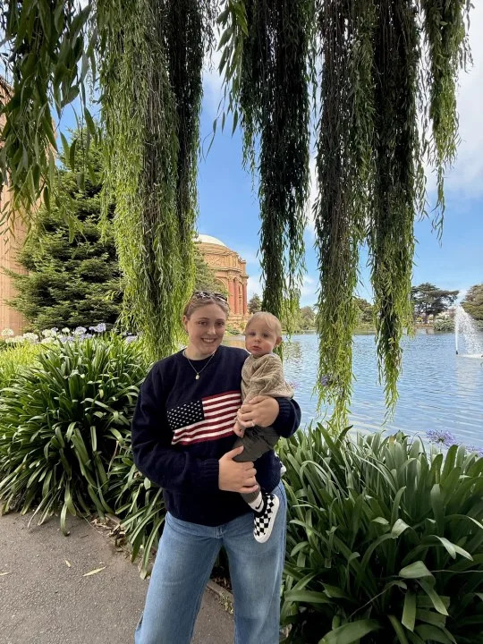 Julianna Vaughn-Parrett holding her son Dawson at the Palace of Fine Arts in San Francisco on July 26, 2025 (Courtesy: Julianna Vaughn-Parrett)