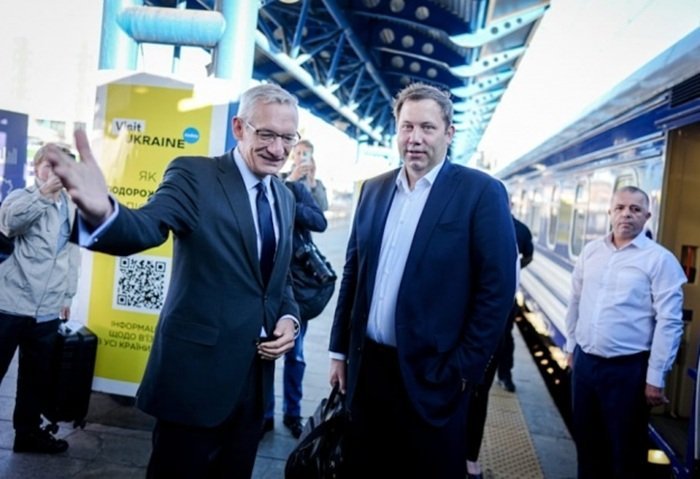 German vice chancellor, Norwegian premier arrive in Kyiv –  VIDEO