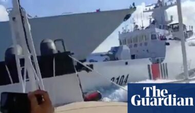 Chinese warship crashes into own coast guard vessel while chasing Philippines boat in South China Sea | South China Sea