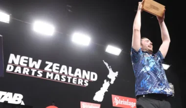 Which darts players are playing at the 2025 New Zealand Darts Masters? image