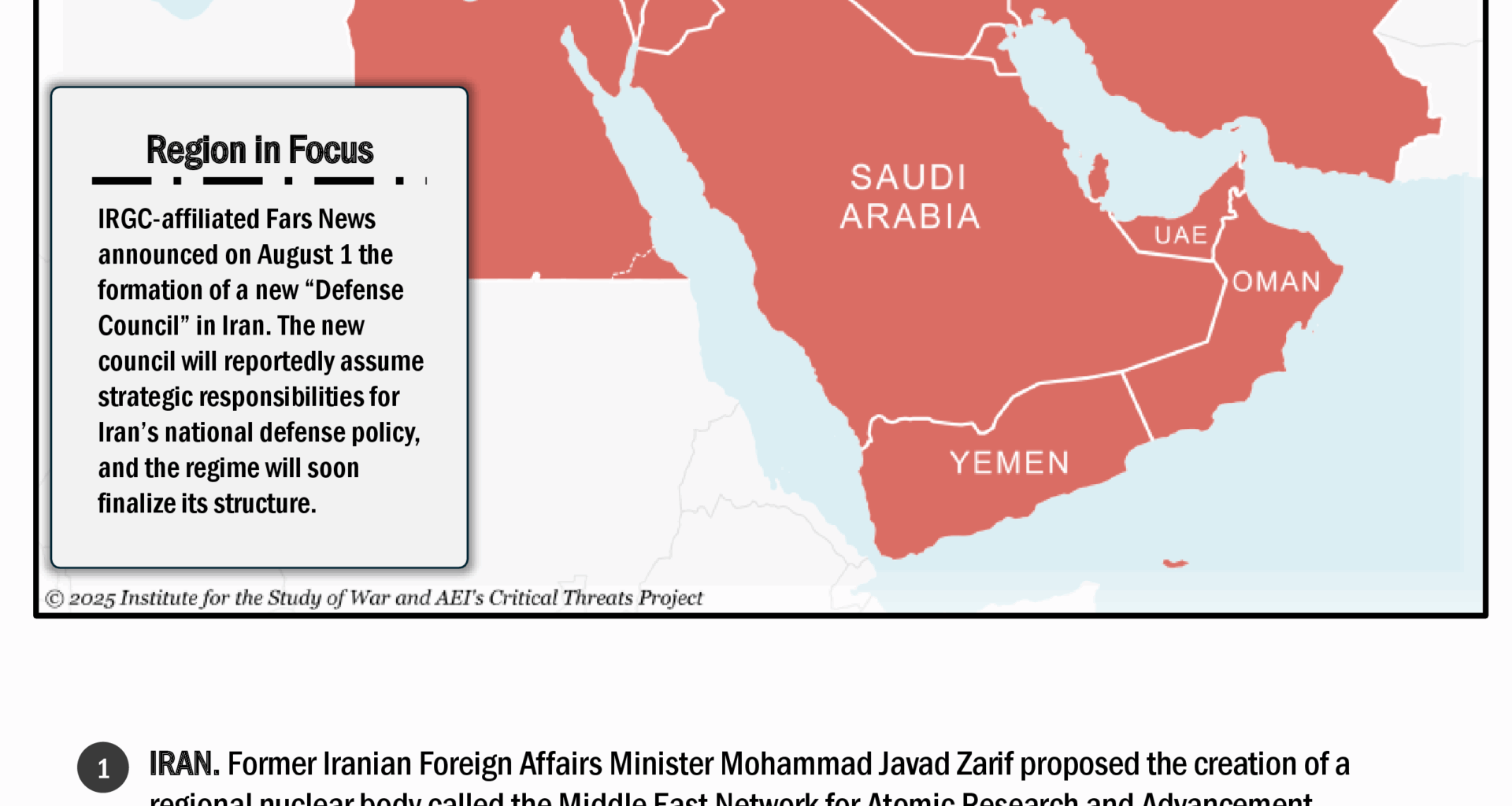 Iran Update, August 1, 2025