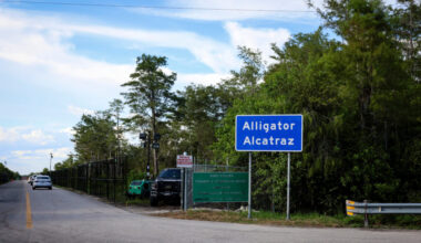 Exterior of "Alligator Alcatraz" ICE detention center in Ochopee