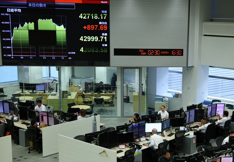 Asian shares rise, dollar defensive after mild inflation data | The Mighty 790 KFGO